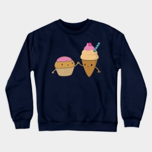 Cute and Kawaii Cupcake and Ice Cream Crewneck Sweatshirt